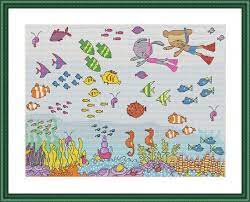 Pindiy»forum › cross stitch communication / download (only reply) › cross stitch patterns repaint › under the sea. Under The Sea Cross Stitch Chart 39 Coral Reef 39 Cross Stitch Software Cross Stitch Sea Cross Stitch
