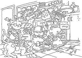 Online coloring pages featuring characters from classic video games are very popular among kids of all ages. Kids In The Kitchen Coloring Pages For Kids Printable Free Rugrats Cartoon Coloring Pages Pattern Coloring Pages Coloring Pages