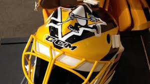 The ref's pat on the back while flower pilfers the helmet under the ref's nose is the icing on the cake. Marc Andre Fleury S Awesome New Penguins Helmet Is So 90s Sbnation Com