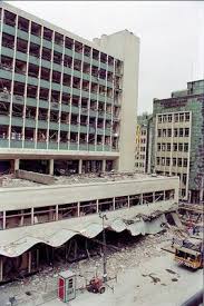 In 1996 the provesional ira bombed manchester city centre. Ira Bomb Damage At Manchester Arndale Center June 15th 1996 Manchester Bombing Manchester City Centre Manchester