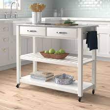 August Grove Stetler Kitchen Island Prep Table Wayfair Kitchen Cart Decor Kitchen Cart Haslingden