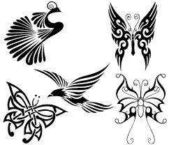 Free Tribal Birds And Butterflies Vector Butterflies Vector Vector Art Silhouette Butterfly