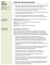 professional computer programmer resume