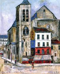 Cinq qui se répartissent au long de la journée. Maurice Utrillo Eglise Saint Nicolas Du Chardonnet Oil Painting Reproductions For Sale Claude Monet Art Monet Art Landscape Art