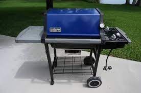 Blue Vintage Weber Gas Grill