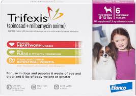 trifexis chewable tablets for dogs 5 10 lbs 6 treatments magenta box