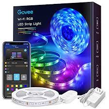 Amazon.com: Govee Smart LED Strip Lights, 16.4ft WiFi LED Light Strip Work  with Alexa and Google Assistant, 16 Million Colors with App Control and  Music Sync LED Lights for Bedroom, Kitchen, TV,