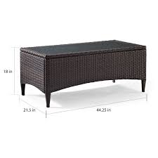 Outdoor wicker table with glass top. Black Wicker Coffee Table Glass Top