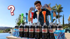 Coke And Mentos Vs 1 000 Water Balloons Experiment Insane Water Balloons Balloon Experiment Water Balloon Launcher
