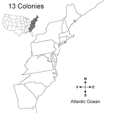 Put your finger on new hampshire. 13 Original Colonies Blank Map Maps Location Catalog Online