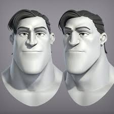 modelo 3d Malla base de Curtis personaje masculino de dibujos animados
