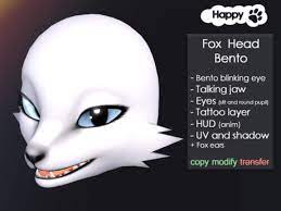 New research suggests we work more effectively, creatively, and collaboratively when we're happy at work. Second Life Marketplace Happy Paw Fox Head Bento