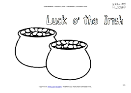 Celebrate the day with these themed coloring pages. St Patrick S Day Coloring Page 104 Luck O The Irish Pots Of Gold