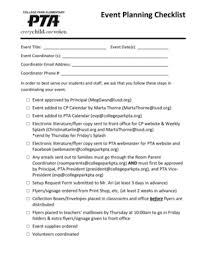 Pta Event Planning Template Google Search Event Google Planning Pta Search Template En 2020