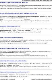 Gps lebih dikenal dengan nama global positioning system. Komponen Utama Transmisi Manual Mobil Pdf Free Download
