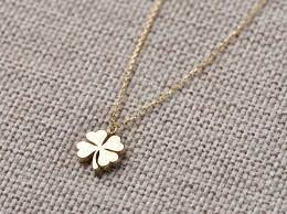 Tiny Four Leaf Clover Necklace Gold Shamrock Necklace 14k Gold Clover Necklace Best Friend Gift Good Luck Gifts Real Gold Lucky Charm Four Leaf Clover Necklace Clover Necklace Girly Jewelry