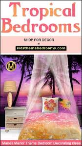 Start with a neutral sofa and pair with some bright hawaiian pillows, or go with a hawaiian print sofa. Tropical Bedrooms Tropical Bedroom Decor Beach Themed Bedroom Tropical Theme Bedroom Tropical Bedrooms