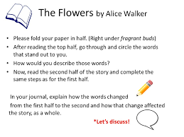 The flowers by alice walker theme. Analyze This Unit Ppt Download