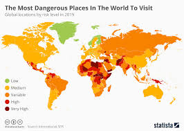 chart the most dangerous places in the world to visit