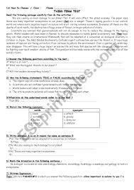 Third Term Exam Esl Worksheet By Abla M