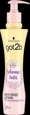 I only use an amount equivalent to 2 quarters for my. Schwarzkopf Got2b Anti Frizz Lotion Schmusekatze 200 Ml Dauerhaft Gunstig Online Kaufen Dm De