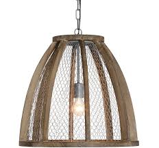 Chicken Wire Pendant Light Antique Farmhouse