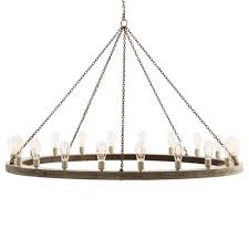 Arteriors Geoffrey 20 Light Chandelier Chandelier Lighting Large Chandeliers Wood Chandelier Illuminate a large area in style with this circular suspension light.