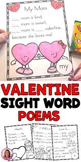 Valentine Poems For Shared Reading In 2020 Sight Words Kindergarten Valentine Sight Words Shared Reading Poems
