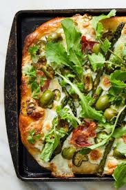 Sheet Pan Pizza With Asparagus And Arugula Recipe Recipe Arugula Recipes Recipes Nyt Cooking