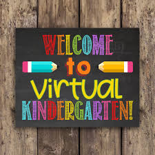 Welcome To Virtual Kindergarten E Learning Distance Etsy In 2020 Welcome To Kindergarten Welcome Banners Distance Learning