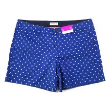 Merona Womens Blue Dot New Target Shorts 10 18 6 Nwt