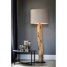 Stehleuchte Holzfuss Mit Lampenschirm Stehlampe Stehlampe Holz Led Beleuchtung Wohnzimmer