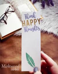 Think Happy Thoughts Peter Pan Bookmark Neverland Feather Etsy Book Markers Happy Thoughts Paper Bookmarks