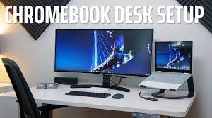 The Clean Minimal Chromebook Desk Setup Youtube Desk Setup Computer Desk Setup Chromebook