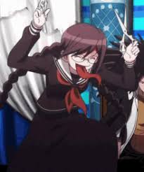 This week i have seen a lot of people use dr characters in hats/suit frog in their pfp i couldn't help but draw them 😂💚 danganronpa byakuya togami toko fukawa makoto naegi kyoko kirigiri malbethbearart touko fukawa Touko Fukawa Gifs Tenor