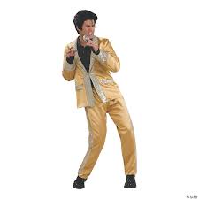 73 best elvis presley stage outfits images | elvis, elvis. Men S Deluxe Gold Satin Elvis Presley Costume Oriental Trading