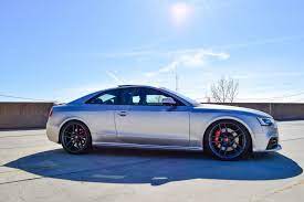 Magnetic Silver Audi S5 Shod In Matte Black Vorsteiner Wheels Audi S5 Audi Audi Rs5