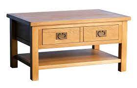This coffee table with drawers has 4 drawers and a shelf and measures 42 x 42. Surrey Oak Coffee Table With Storage Drawer Traditional Rustic Waxed Solid Wood Rectangular Living Room Furniture With Shelf H 45cm W 85cm D 55cm Buy Online In Dominica At Dominica Desertcart Com Productid 51313272