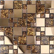 There is more to it than just picking out a theme/color to match your kitchen. Gold Stainless Steel Backsplash For Kitchen And Bathroom Metal And Glass Tile Bravotti Com