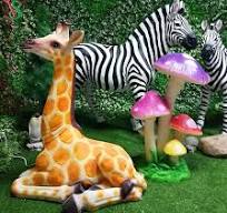 LED Resin Fiberglass Giraffe Sculpture Light for Amusement ...