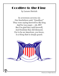 We did not find results for: Goodbye To The King 1776 Kids Poem Woo Jr Kids Activities