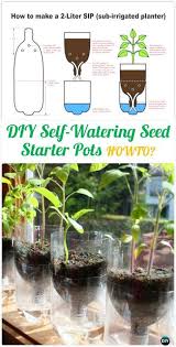diy self watering seed starter pots instructions diy plastic bottle gardening projects ide jardin dans une bouteille idees de jardinage jardinage en pots
