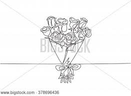 How to draw a simple flower? Single Continuous Vector Photo Free Trial Bigstock