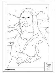 Image Result For Paint By Number Mona Lisa For Kids Art Mona Lisa Drawing Da Vinci Art
