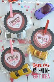 21 cool valentine's day gift ideas for kids of all ages. Race Car Valentine Gift Idea W Free Printable Glued To My Crafts Valentine Gifts For Kids Toddler Valentine Gifts Valentines School