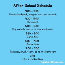 An After School Schedule Can Help To Improve Behavior At Home Thriving Parents After School Schedule Kids Schedule School Schedule