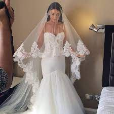 Find the perfect wedding dress for your big day. The Perfect Veil Cathedral Length With Blusher With Spanish Lace Wedding Dresses Bridal Veils And Headpieces Princess Wedding Dresses