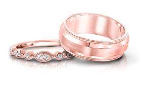 View our extensive selection of rose gold wedding bands, in stunning styles ranging from vintage inspired to unique modern designs. Matching Wedding Bands His And Her Wedding Bands Jared