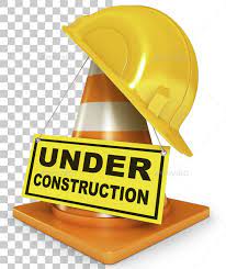 Helmet For Builder Worker Traffic Cones Under Construction Sign Icon Isolated On White Backgrou Construction Signs Construction Theme Classroom Construction