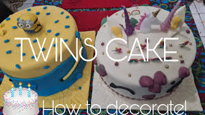 You just need to use a good collection of ingredients and some basic skills. How To Make And Decorate A Simple Twins Cake Boy And Girl Youtube